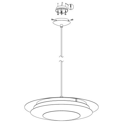Eglo 98043 - LED RGBW dimmelhető függeszték kábellel MONEVA-C LED/18W/230V