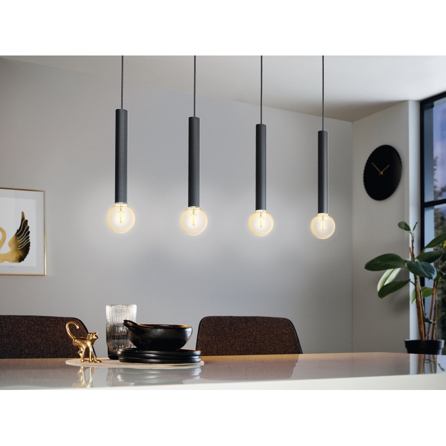 Eglo - Csillár zsinóron 4xE27/60W/230V