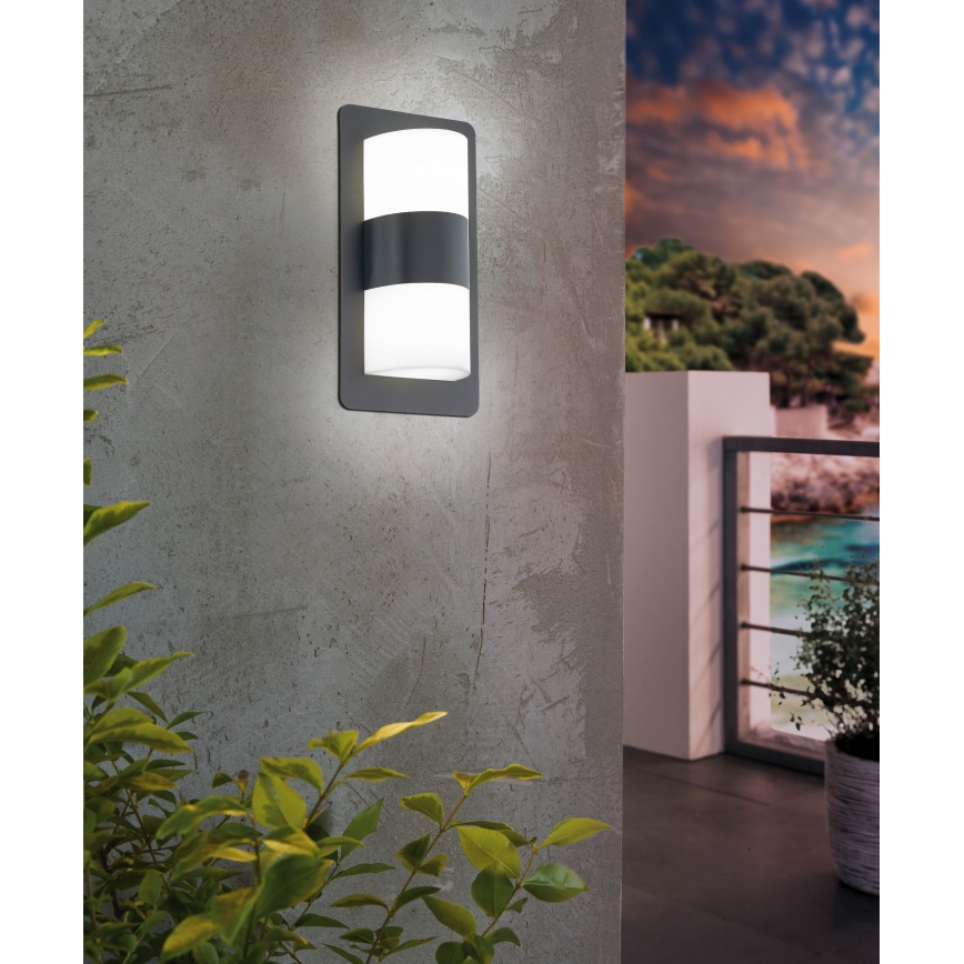 Eglo - Kültéri fali lámpa 2xE27/10W/230V antacit IP44