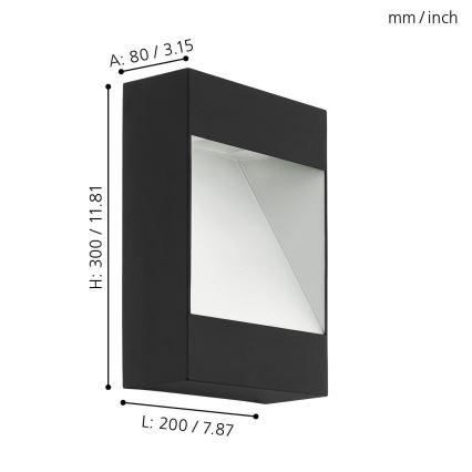 Eglo - LED Kültéri fali lámpa LED/10W/230V IP44