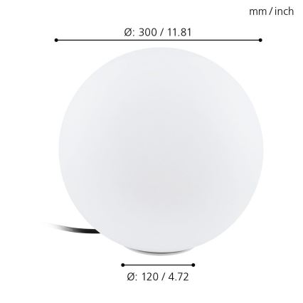 Eglo 98105 - LED RGBW kültéri lámpatest MONTEROLO-C, LED 9W, 230V, IP65, átm. 300 mm