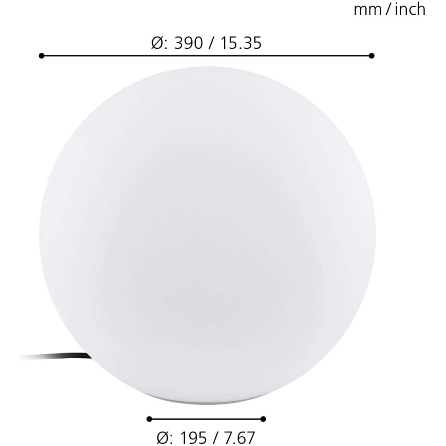 Eglo 98106 - LED RGBW kültéri lámpa MONTEROLO-C LED/9W/230V IP65 átm. 390