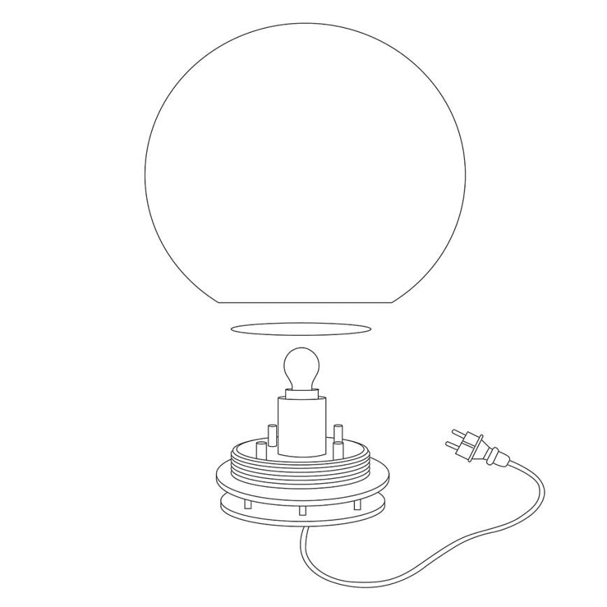 Eglo 98108 - LED RGBW kültéri lámpatest MONTEROLO-C 1x LED/9W/230V, IP65, Ø600 mm
