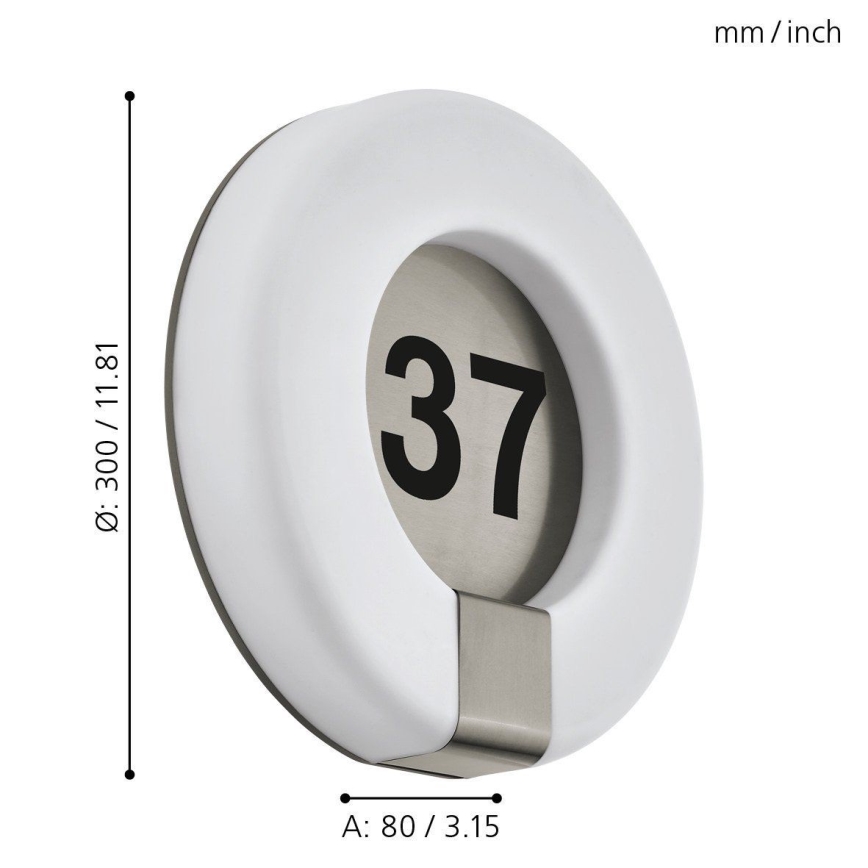 Eglo 98145 - LED állítható fényerejű házszám MARCHESA-C LED/15W/230V IP44