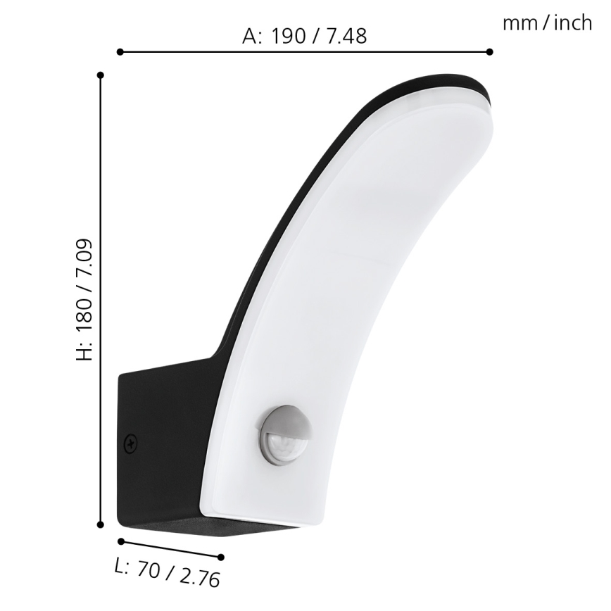 Eglo - LED Kültéri lámpa érzékelővel LED/11W/230V IP44
