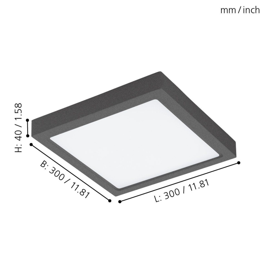 Eglo - LED állítható fényerejű kültéri lámpa ARGOLIS-C LED/22W/230V IP44 Bluetooth