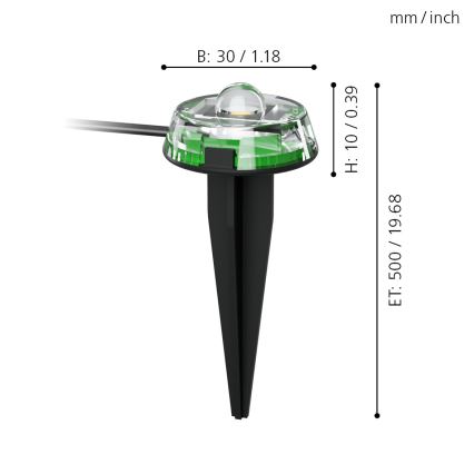 Eglo - LED Kültéri dekoratív lánc 9xLED 10m IP65 meleg fehér