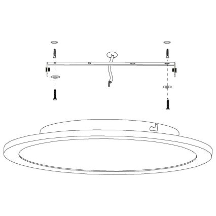 Eglo - LED dimmelhető mennyezeti lámpa LED/19,5W/230V + távirányító