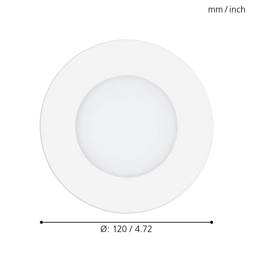 Eglo - LED dimmelhető süllyesztett lámpatest LED/5W/230V + távirányító, átm. 12 cm