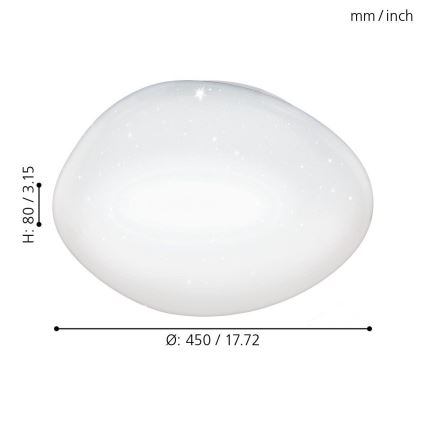 Eglo - LED fényerőszabályozható mennyezeti lámpa LED/24W/230V Ø 45 cm + távirányító