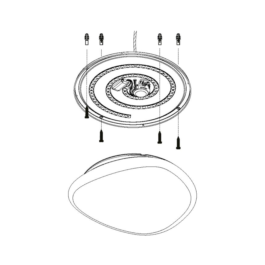 Eglo 98228 - SILERAS-A LED dimmelhető mennyezeti lámpatest, LED/36W/230V, átm. 60 cm + távirányítóval