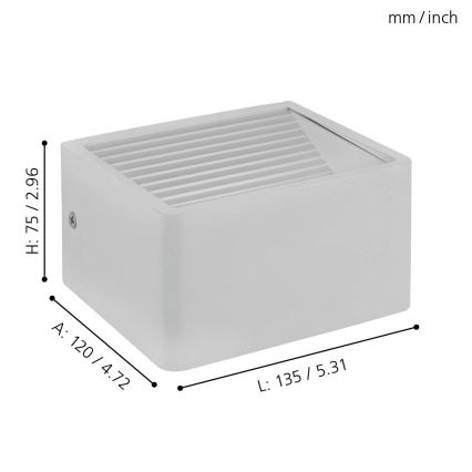 Eglo - LED Kültéri fali lámpa LED/6W/230V IP55