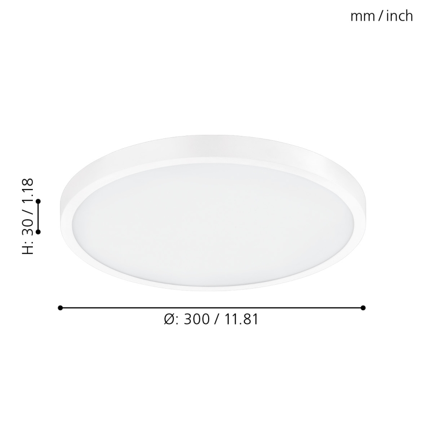 Eglo - LED dimmelhető mennyezeti lámpa LED/20W/230V + távirányító átm. 30 cm