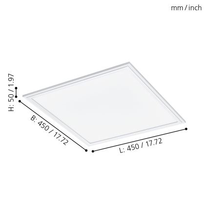 Eglo - LED Dimmelhető panel LED/20W/230V Bluetooth + távirányító