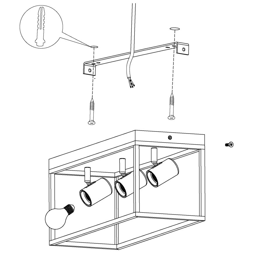 Eglo - Mennyezeti lámpa 3xE27/40W/230V