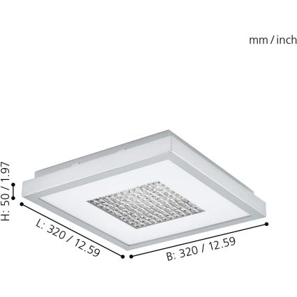 Eglo 98369 - Dimmelhető LED mennyezeti lámpa PESCATE LED/24W/230V
