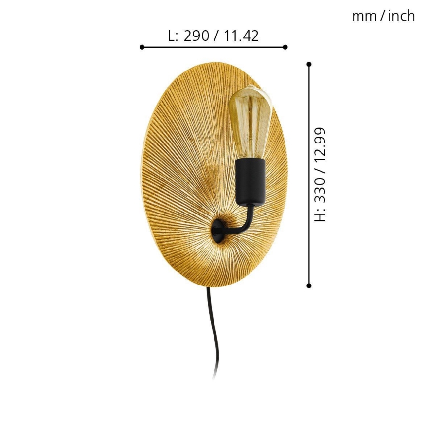 Eglo 98379 - GASCUERIA fali lámpa 1xE27/60W/230V