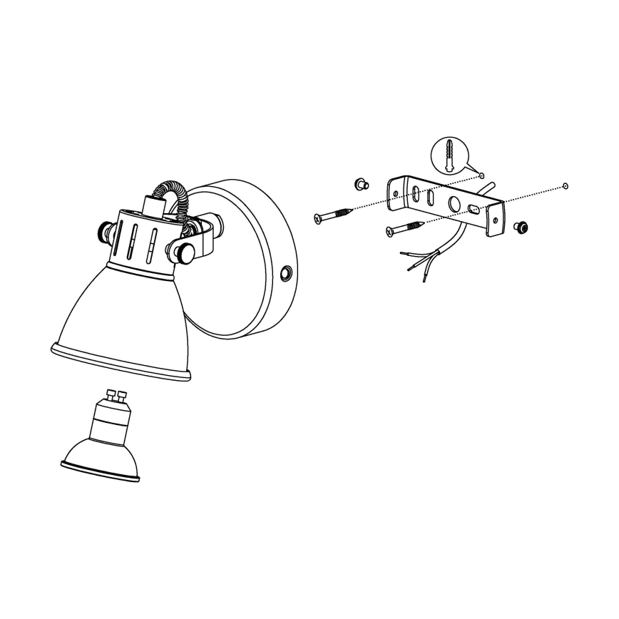 Eglo - LED Fali spotlámpa 1xGU10/3,3W/230V