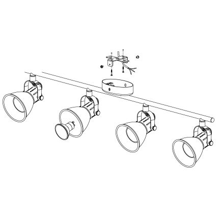 Eglo - LED Spotlámpa 4xLED/3,3W/230V
