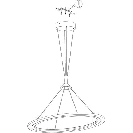 Eglo 98427 - LED RGB dimmelhető kábeles csillár HORNITOS-C LED/37W/230V + távirányító