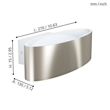 Eglo - LED Fali lámpa LED/10W/230V