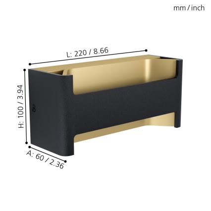 Eglo - LED Fali lámpa LED/10W/230V