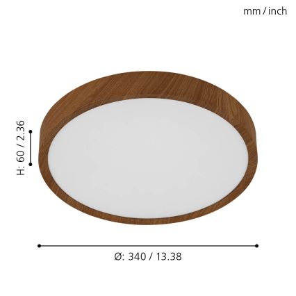 Eglo - LED Mennyezeti lámpa LED/14,6W/230V
