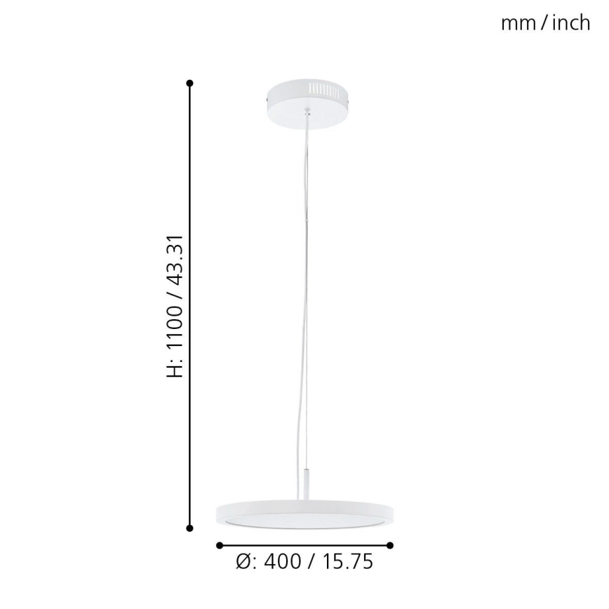 Eglo - LED RGB Fényerőszabályzós függeszték zsinóron CERIGNOLA-C LED/21W/230V + távirányító
