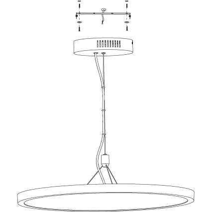 Eglo - LED RGB Fényerőszabályzós csillár zsinóron CERIGNOLA-C LED/32W/230V + távirányító