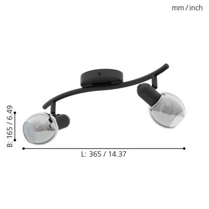 Eglo - Spotlámpa 2xE14/28W/230V