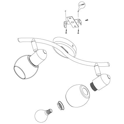 Eglo - Spotlámpa 2xE14/28W/230V
