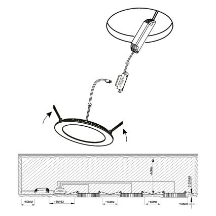 Eglo - 3 darabos szett FUEVA LED fürdőszobai süllyesztett lámpa LED/2,8W/230V IP44 fényes króm, átmérő 8,5 cm