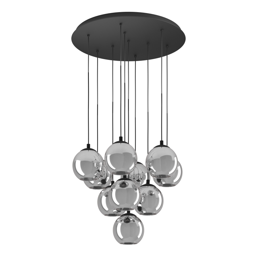 Eglo - Kábeles csillár 10xE27/40W/230V fekete/fényes króm