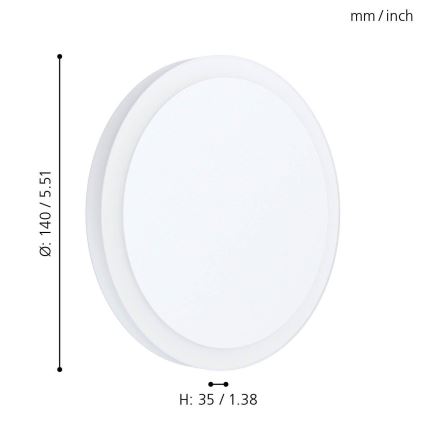 Eglo - LED Mennyezeti lámpa LED/5,4W/230V