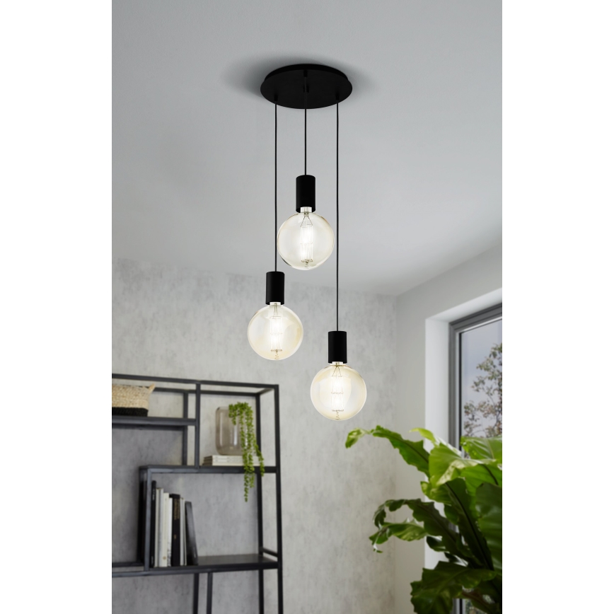 Eglo - Csillár zsinóron 3xE27/40W/230V