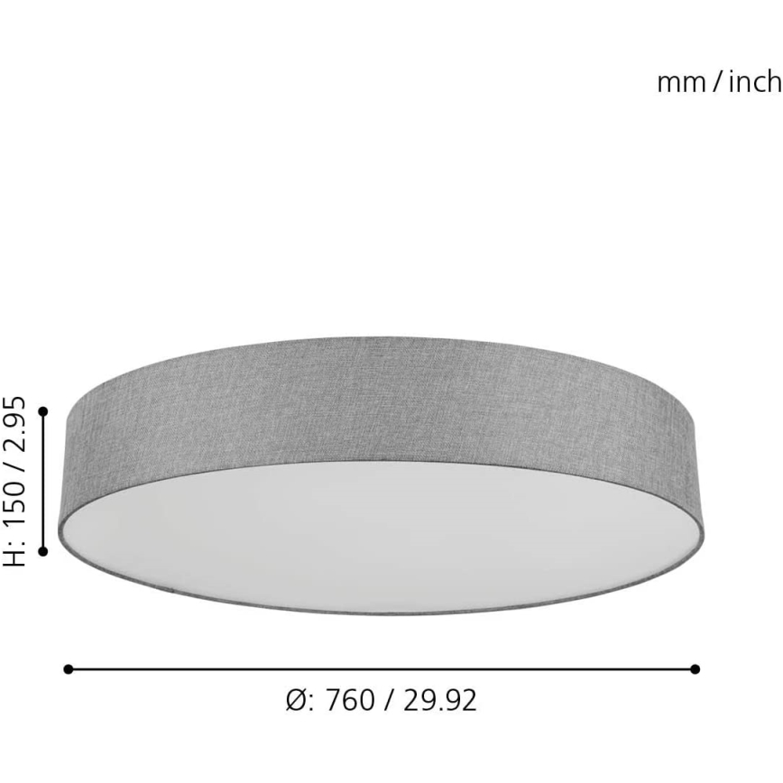 Eglo - LED RGBW Dimmelhető mennyezeti lámpa ROMAO-C LED/45W/230V + távirányítás