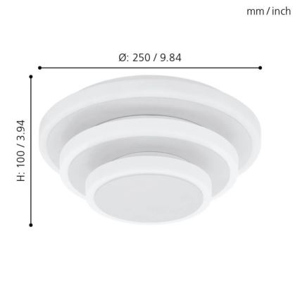 Eglo - LED Mennyezeti lámpa LED/11,4W/230V + LED/8,6W + LED/5,4W