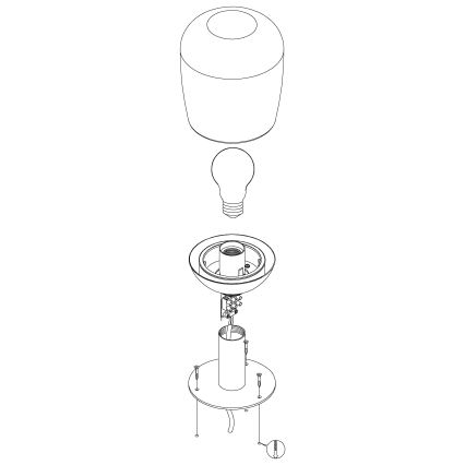 Eglo - Kültéri lámpa 1xE27/60W/230V IP44
