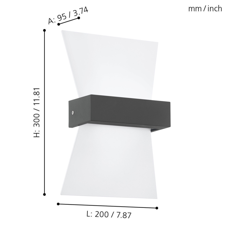 Eglo - LED Kültéri fali lámpa LED/4,8W/230V IP44