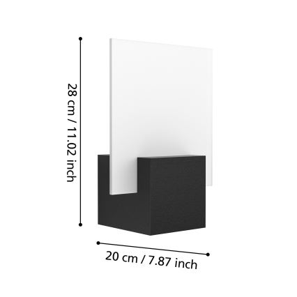 Eglo 98745 - ADAMELLO kültéri LED fali lámpa, 6W, 230V, IP44