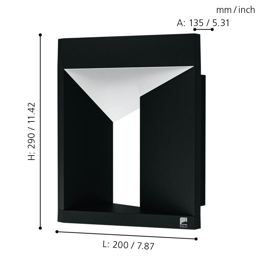 Eglo 98748 - NEMBRO kültéri LED fali lámpa, 10W, 230V, IP54