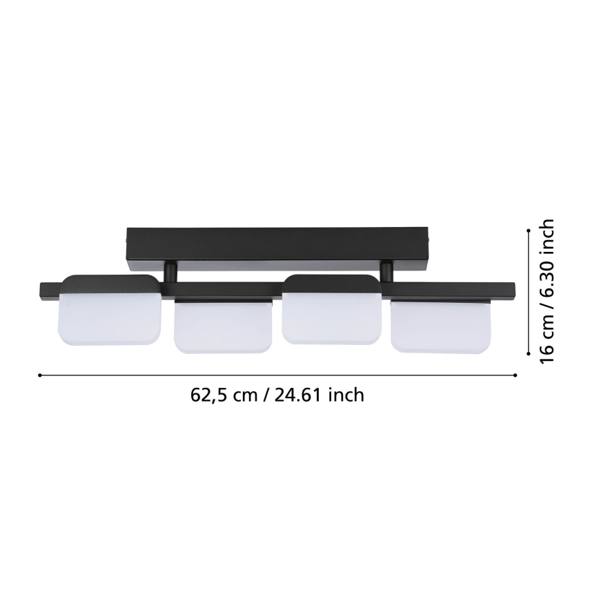 Eglo 98874 - Dimmelhető LED felületre szerelhető csillár ERVIDEL 4xLED/4,5W/230V