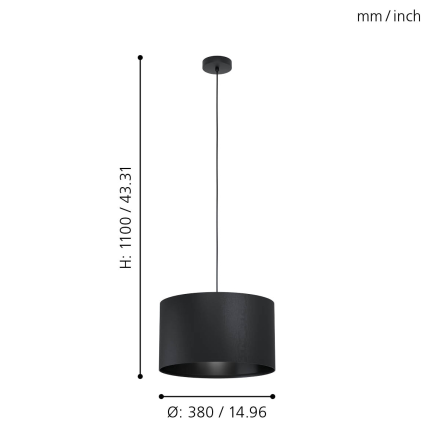 Eglo - Csillár zsinóron 1xE27/40W/230V