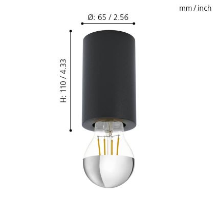 Eglo 99065 - Mennyezeti lámpatest SALUZZO 1xE27/40W/230V