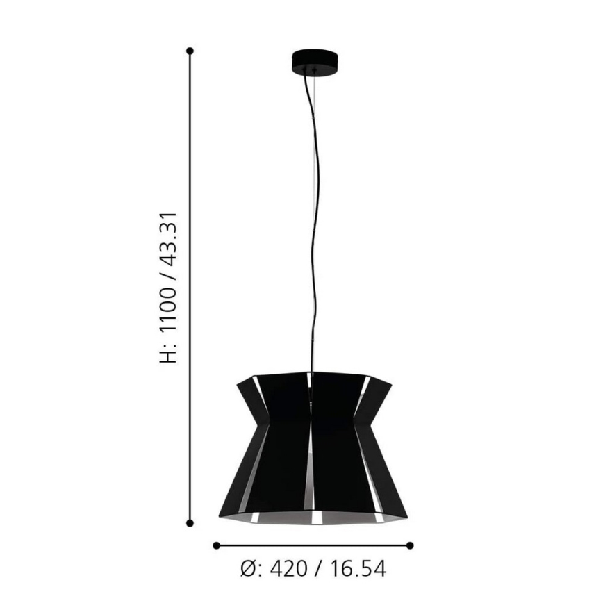 Eglo - Csillár zsinóron 1xE27/40W/230V