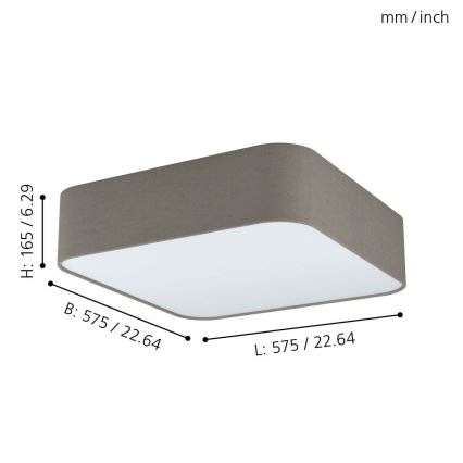 Eglo - Mennyezeti lámpa 5xE27/25W/230V