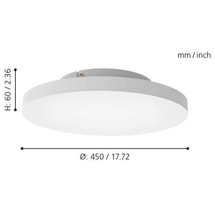 Eglo - LED RGB dimmelhető mennyezeti lámpa ROMAO-C LED / 33W / 230V + távirányító