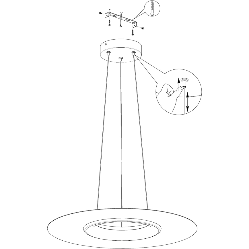 Eglo - LED RGB állítható fényerejű függeszték COMPO ROSSO-C LED/16W/230V