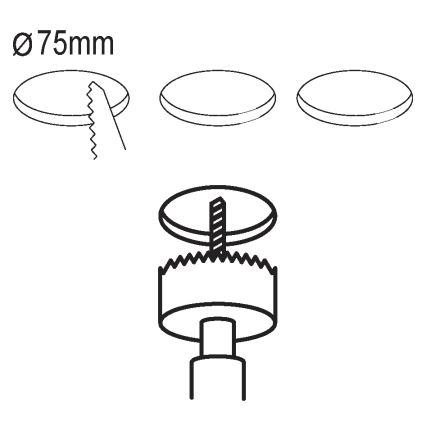 Eglo - 3 darabos FUEVA beépíthető LED lámpatest, 5 LED/2,7W/230V, átm. 8,6 cm