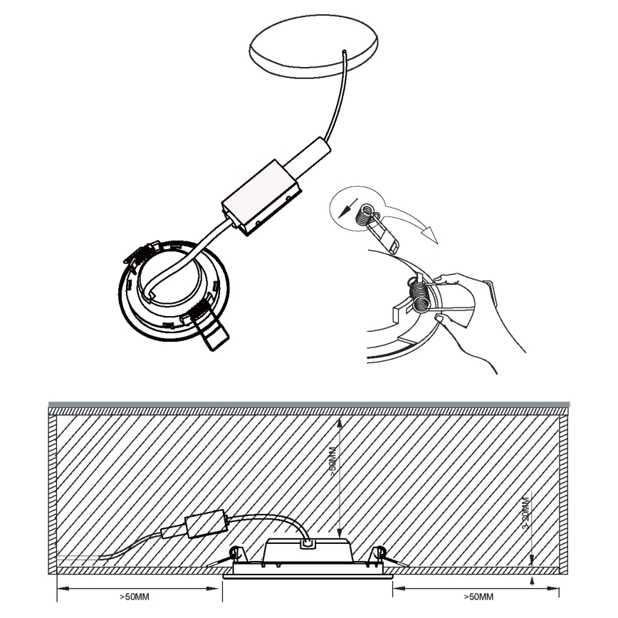 Eglo - Süllyesztett LED lámpatest LED/2,7W/230V átm. 8,6 cm